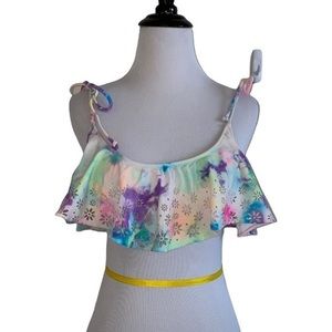Pink Victorias‎ Secret medium flounce bikini top
